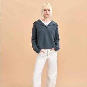 La Ligne Polo Bastien Sweater in Steel